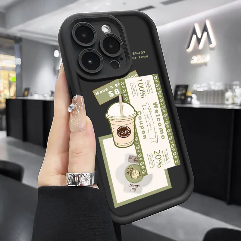 Für Honor 400 Pro Fall Für Honor X6C 400 Trendy Design Label Kaffeetasse Telefon Fall schutz Silikon Stoßstange Stoßfest Abdeckung