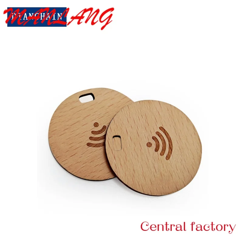 Custom  Custoized 13.56hz Eco-Friendly Stand Recyclable 14443A N ood Car RFID    Card