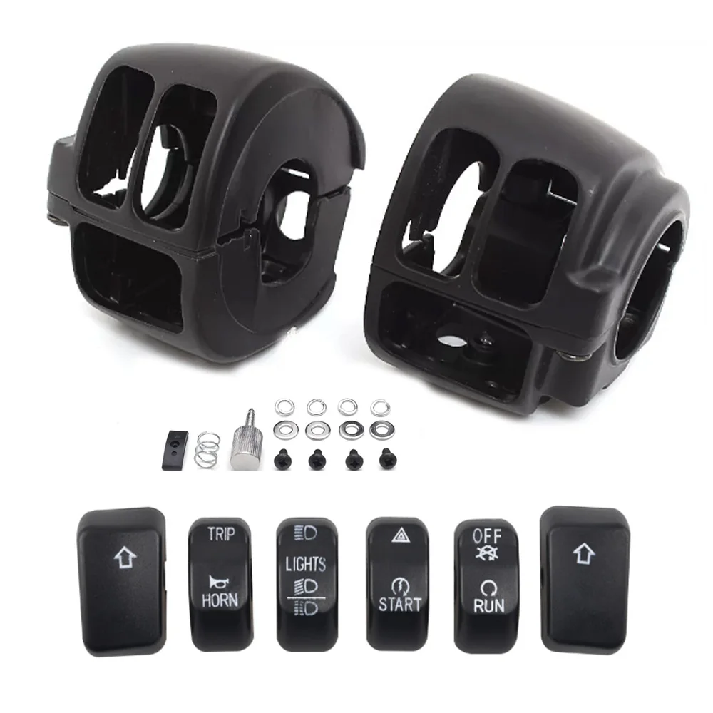 

Switch Housing Cover 6PCS Switch Button Caps Motorcycle Control Button Trim For Sportster 1200 Forty-Eight XL1200X 2014-2018