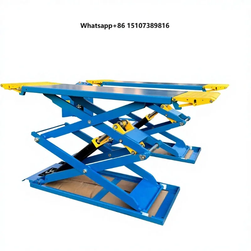 Vehicle Scissor Lifts Hydraulic 3.5T Portable Mid-Rise Double Scissor Lift Car Elevator 10-Year Lifetime 1-Year