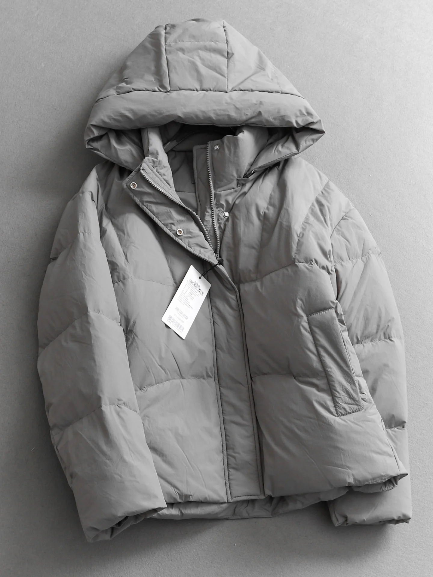 

Warm Fluffy Detachable Hood Windproof Stand Collar Comfortable Skin-friendly Long Sleeve Versatile Casual Women's down Jacket
