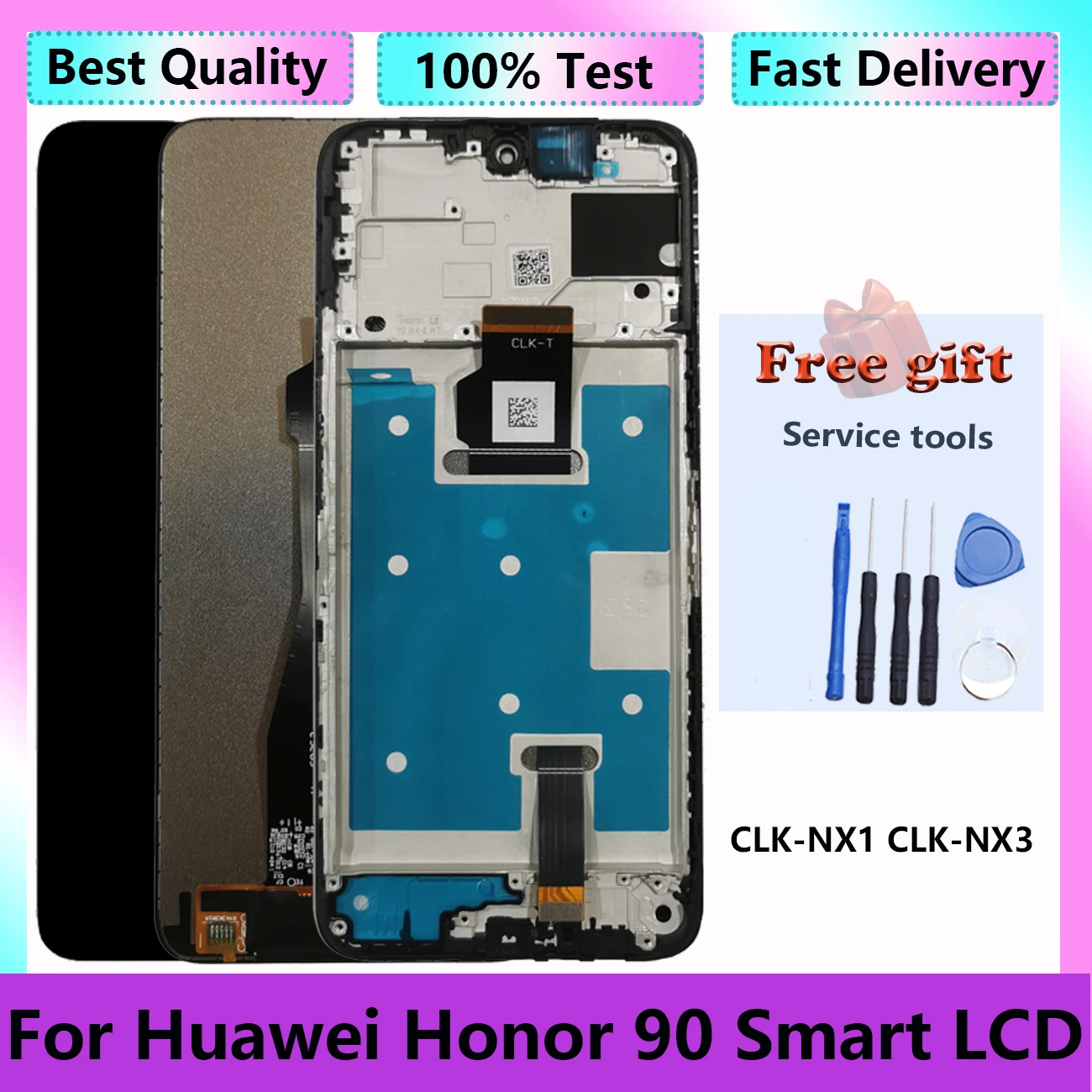 Pantalla LCD inteligente de 6,8 pulgadas para Honor 90, Panel táctil digitalizador CLK-NX1 CLK-NX3, piezas de repuesto de Pantalla