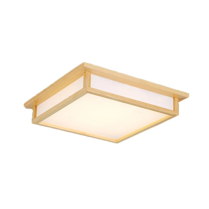 

Japanese Style Wooden Ceiling Lamp with LED Log Design for Tatami Room Bedroom Modern Minimalist Nordic Living Dining Room