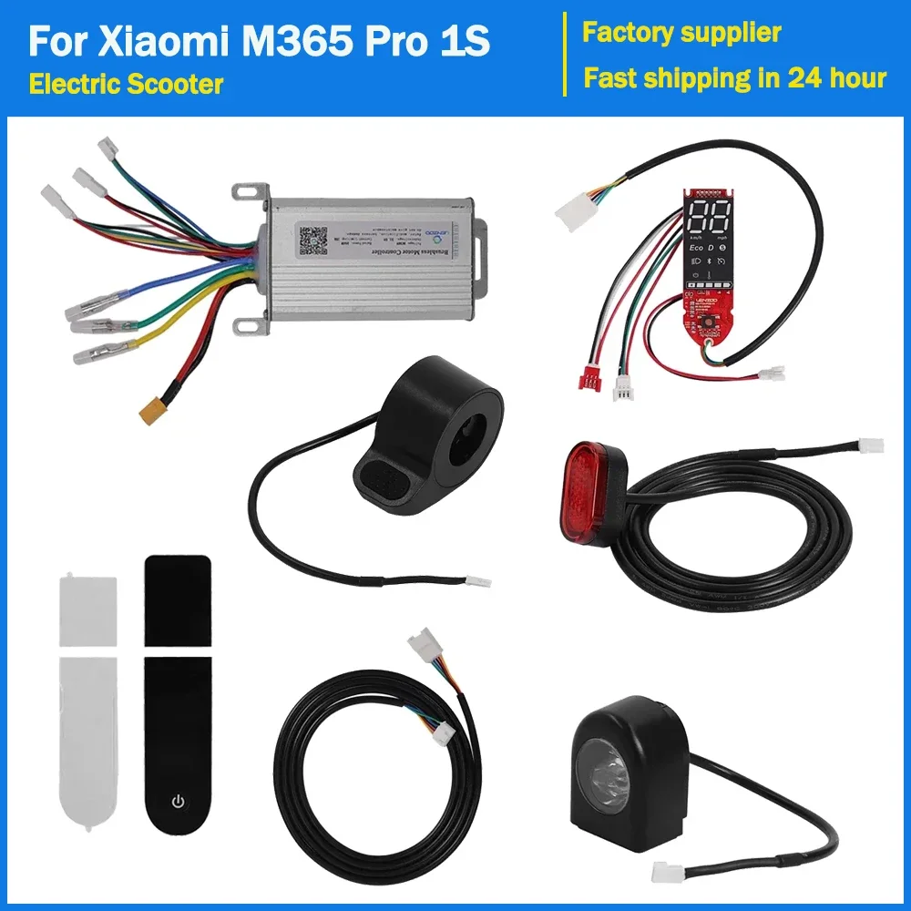 LENZOD Motor Controller Kit for Xiaomi M365 1S Pro Electric Scooter Dashboard Accelerator DC36V 250W LED Display Instrument Set