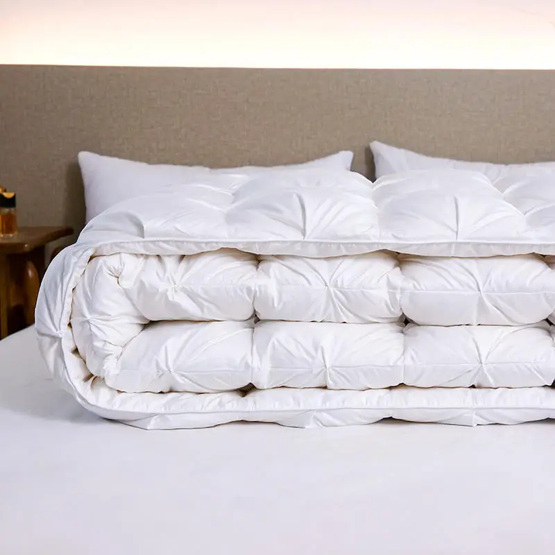 Luxury White Goose Down Filler Duvet 3D Bread Quilt Comforter Winter Heavy Duvet 4kg Weight 100% Cotton Shell Thickened Quilt