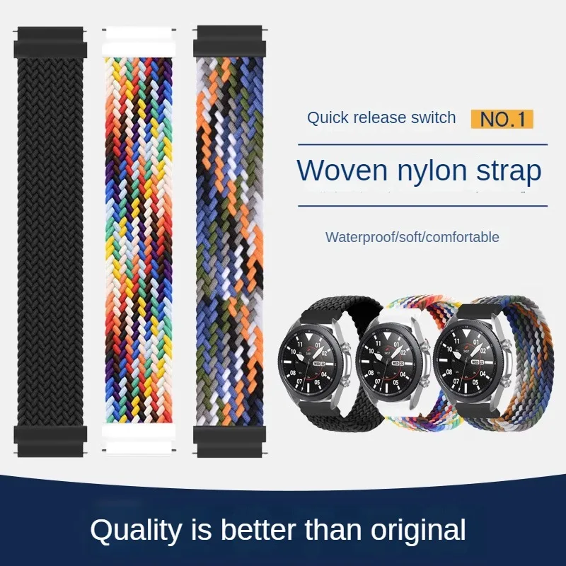 

General Brand Stretch Nylon Watchband 20/22mm Convex Interface Canvas Watch Strap