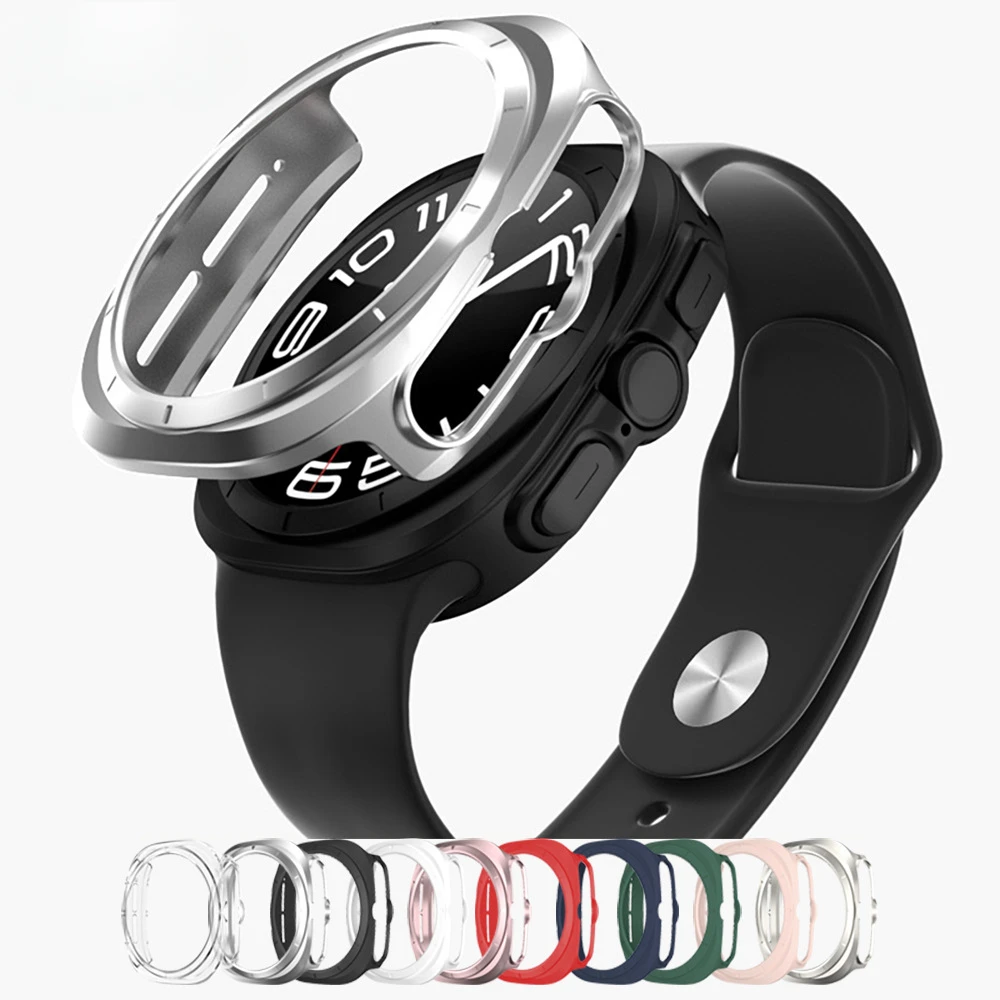 Silicone Protective Case for Samsung Galaxy Watch7 Ultra, New Half Case Anti Drop Full Watchcase PC Hollow Out Case