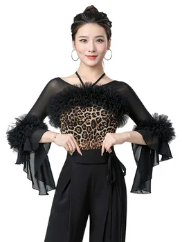 2025 Neues lateinamerikanisches Tanztrikot für Damen/Mädchen/Dame, neues sexy Salsa/Ballsaal/Tango/Cha Cha/Rumba/Samba/Latin-Top
