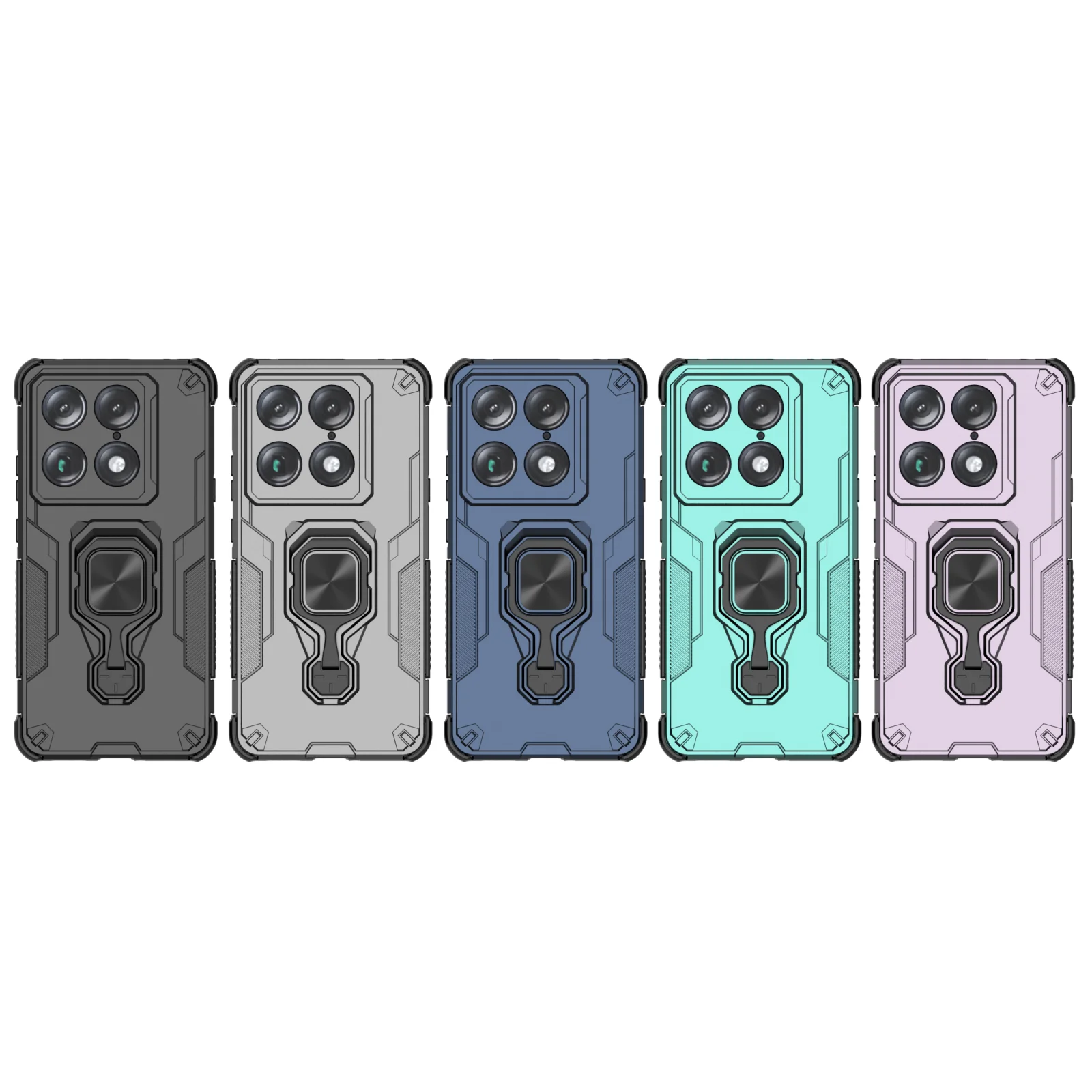 Magnetische Rüstung, stoßfeste Handyhülle für Motorola Signature 5G, Metallring-Ständerhalter, Kameraschutz, Rückseite, Coque – Detail 14