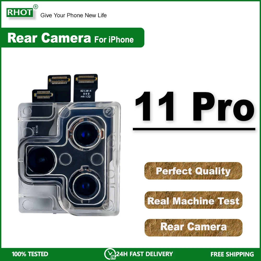 

100% Real Machine Test Rear Camera For iPhone 11 Pro Back Camera Rear Main Lens Flex Cable Camera For iPhone 11 Pro Rear Camera