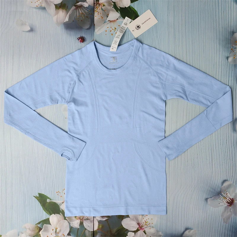 เสื้อยืดขี่ม้าผู้หญิง เนื้อผ้านุ่ม แขนยาว เสื้อสำหรับนักขี่ม้า ชุดซ้อมขี่ม้า เสื้อเบสเลเยอร์สำหรับการฝึกซ้อม