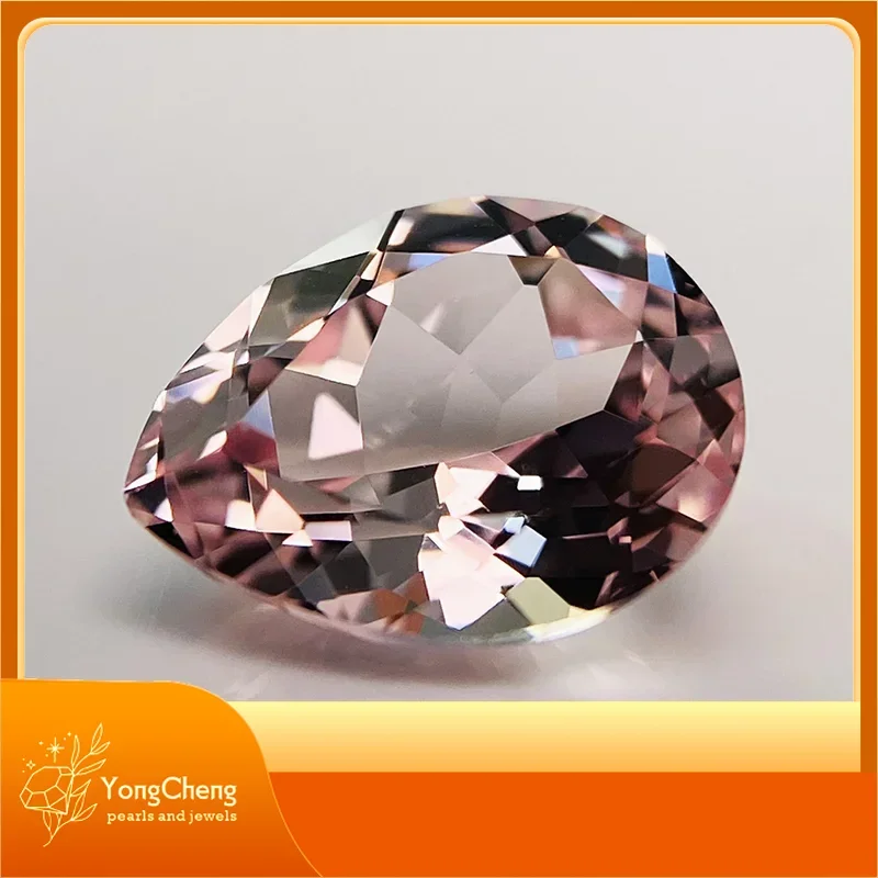 Lab Grown Sapphire Pear Shaped Sakura Pink VVS1 Charms For Jewel DIY Ring Necklace Earrings Main Materials AGL Certificate