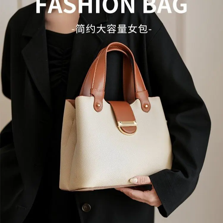 

2026 New Niche Fashion Design Large Capacity Bucket Bag Versatile High Sense Portable Shoulder Messenger Bag