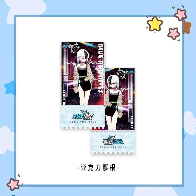 أنيمي الأزرق الأرشيف Onikata Kayoko تأثيري الاكريليك حامل نموذج سطح المكتب الحلي بطاقة صغيرة المفاتيح قلادة بطاقة شفافة