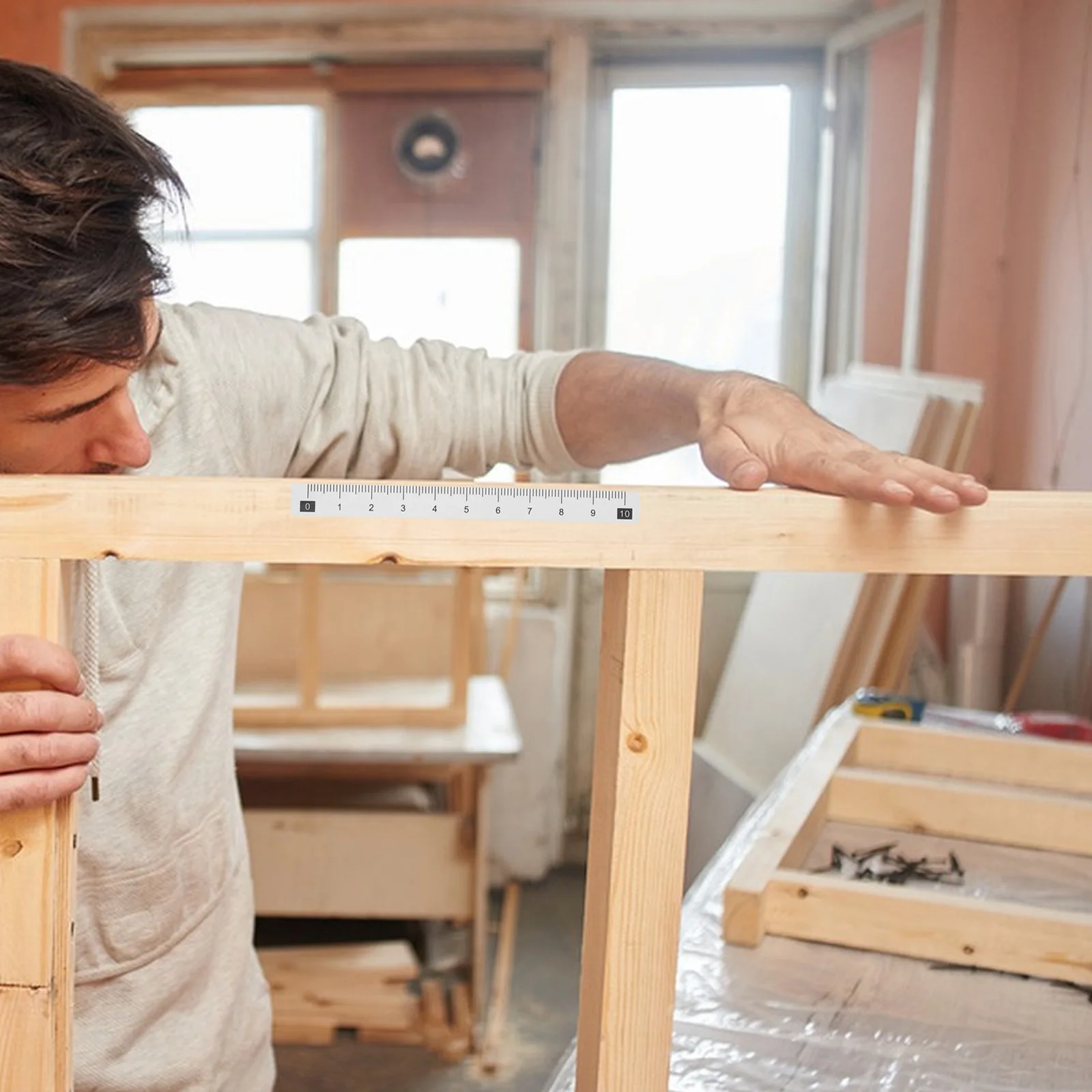 Adesivi trasparenti per righello per pesci Nastro di misurazione autoadesivo Impermeabile a doppia scala per metro a nastro da pesca per kayak in barca