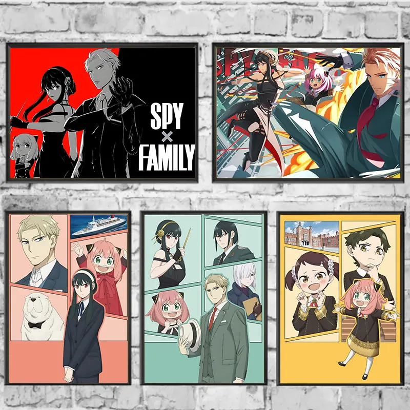 Pósteres e impresiones de Anime japonés Spy x Family Demon Slayer, pintura en lienzo, imagen artística de pared para sala de estar, regalos de decoración del hogar