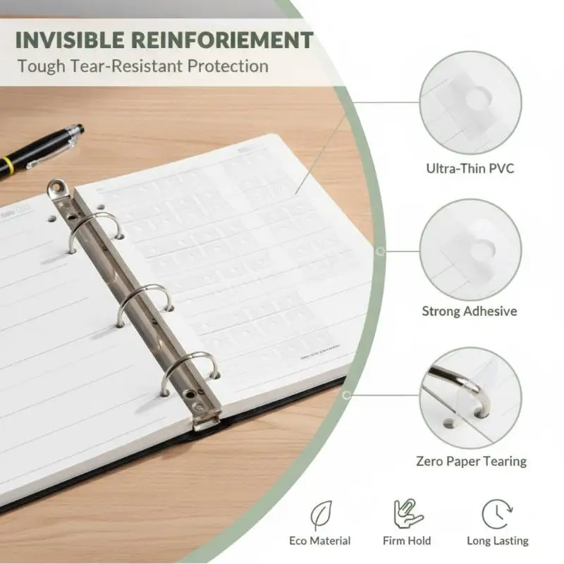1Set Clear PVC Self-Adhesive Page Markers, Sticky  Tabs for Binders Notebooks Photo Albums, Book Annotation Supplies