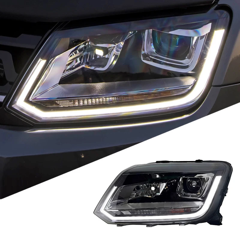 

Автомобильные фары для Volkswagen VW Amarok 2008-2021, светодиодные автомобильные фары в сборе, обновление, аксессуары для линз проектора с высокой настройкой