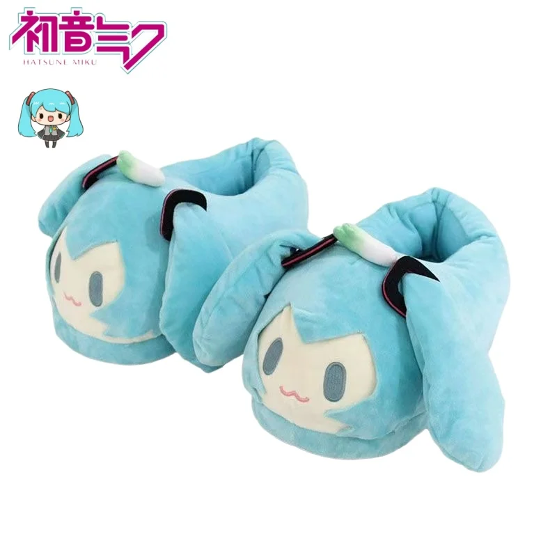 Pantuflas de Algodón de Hatsune Miku, Lindas Pantuflas de Anime, Pantuflas de Cosplay, Regalo Kawaii para Amigos