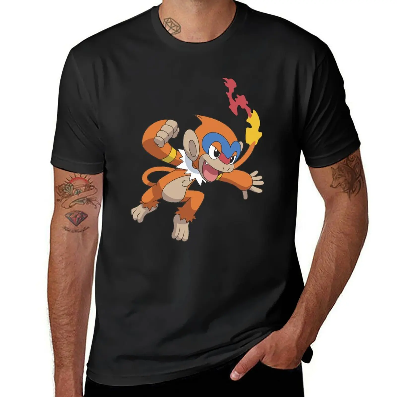 Mónferno - Naughty Fire Monkey T-Shirt plus size tops cute clothes tops mens t shirt graphic