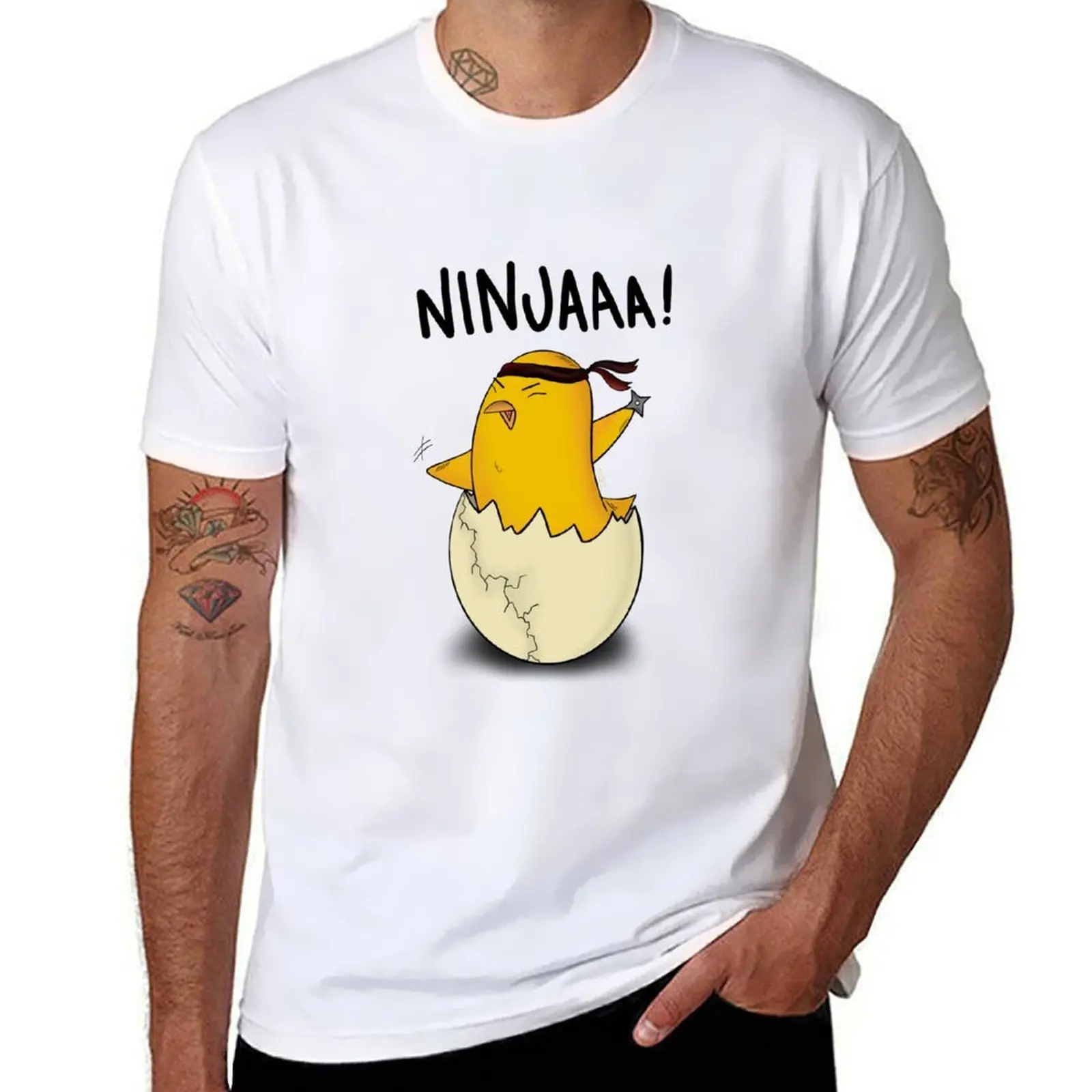

Ninja Chick T-Shirt t shirt men 100% cotton luxury brand cotton t shirts man 100% T-Shirt