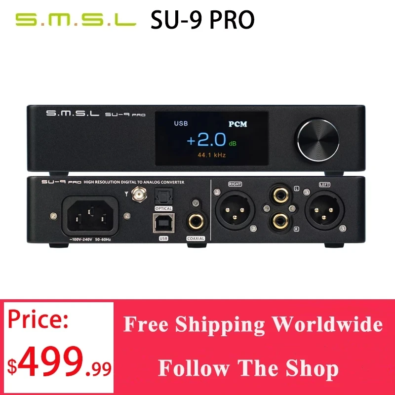 

SMSL SU-9 PRO ES9039MPRO Decoder MQA&MQA-CD Bluetooth 5.0 SU9 PRO DAC XU316 768kHz/32Bit DSD512 with Remote Control