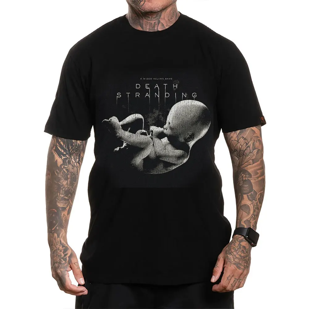

Bb Death Stranding Gift T shirt for fans Retro kojima productions Video Game Graphic clothes All size Tops S-6XL 100% cotton Tee