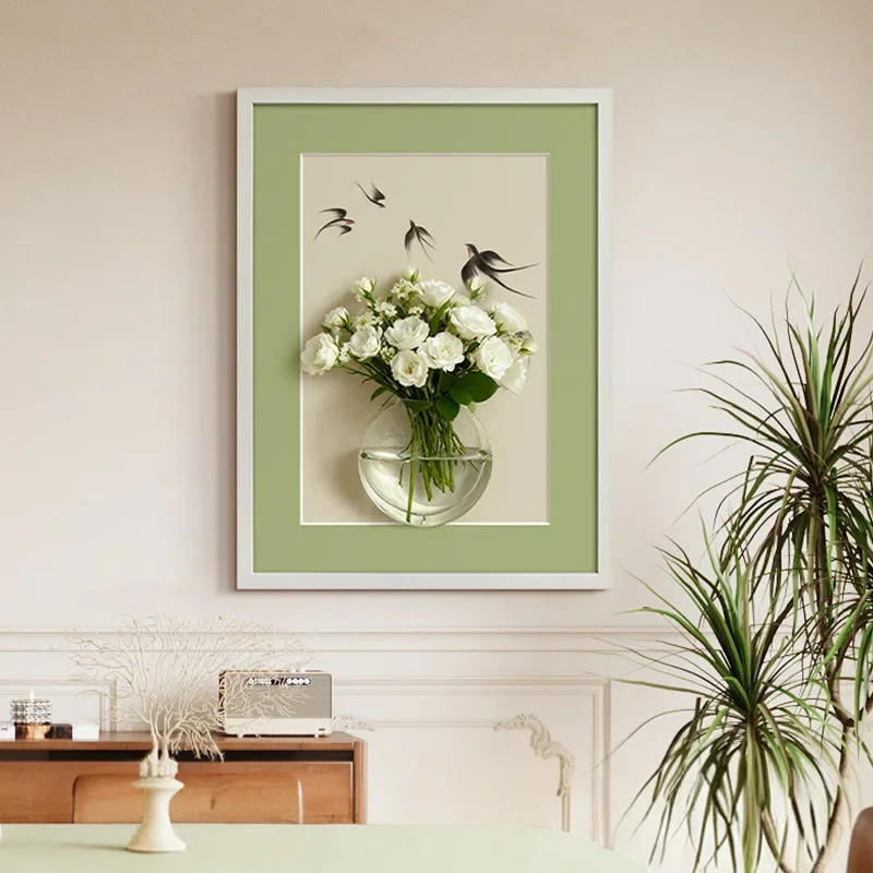 Minimalist Floral Wall Art Decor for Dining Room - Stylish DIY Picture Frame Hanging Art for Entryway Home Decor