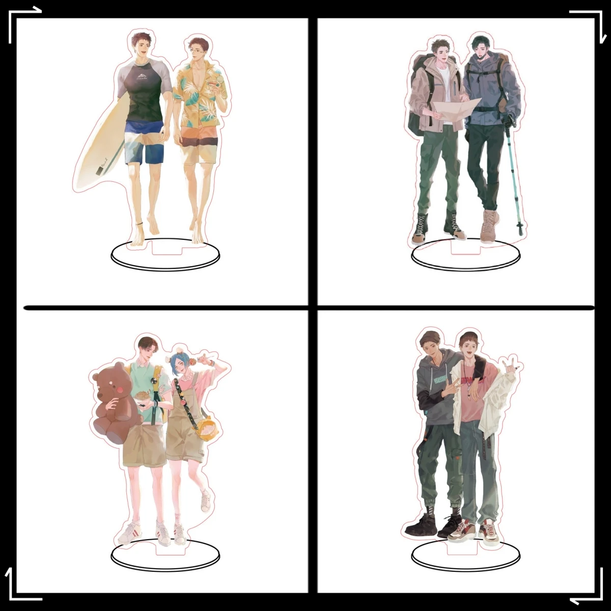 

188 Men's Team Anime Figures Stand Ornaments Shao Qun Ding Xiaowei Li Yu Zhouxiang Action Figures Model Collection Gift