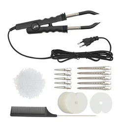 Hair Extensions Set 1Pc Hair Extensions Connector 10 Stuks Haar Clip 50g Keratine Kralen 50 Stuks Hitteschild Guards 1Pc Rat Staart Kam
