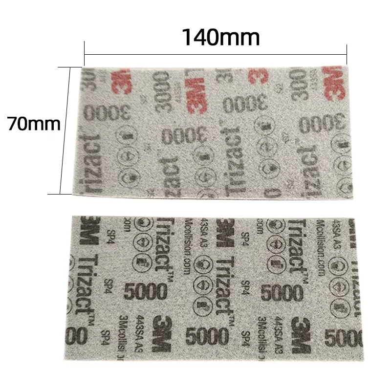 

3M Square Trizact Sponge Sandpaper 70*140mm Beauty Polishing Sandpaper 3000 5000 Mesh 30290 30289 Model