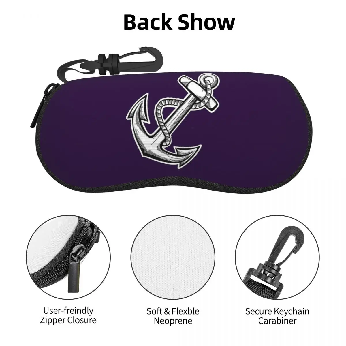 フレマントル ドッカーズ アンカー シェル メガネケース 保護サングラスボックス 女性 男性 ソフト眼鏡バッグ ポーチ