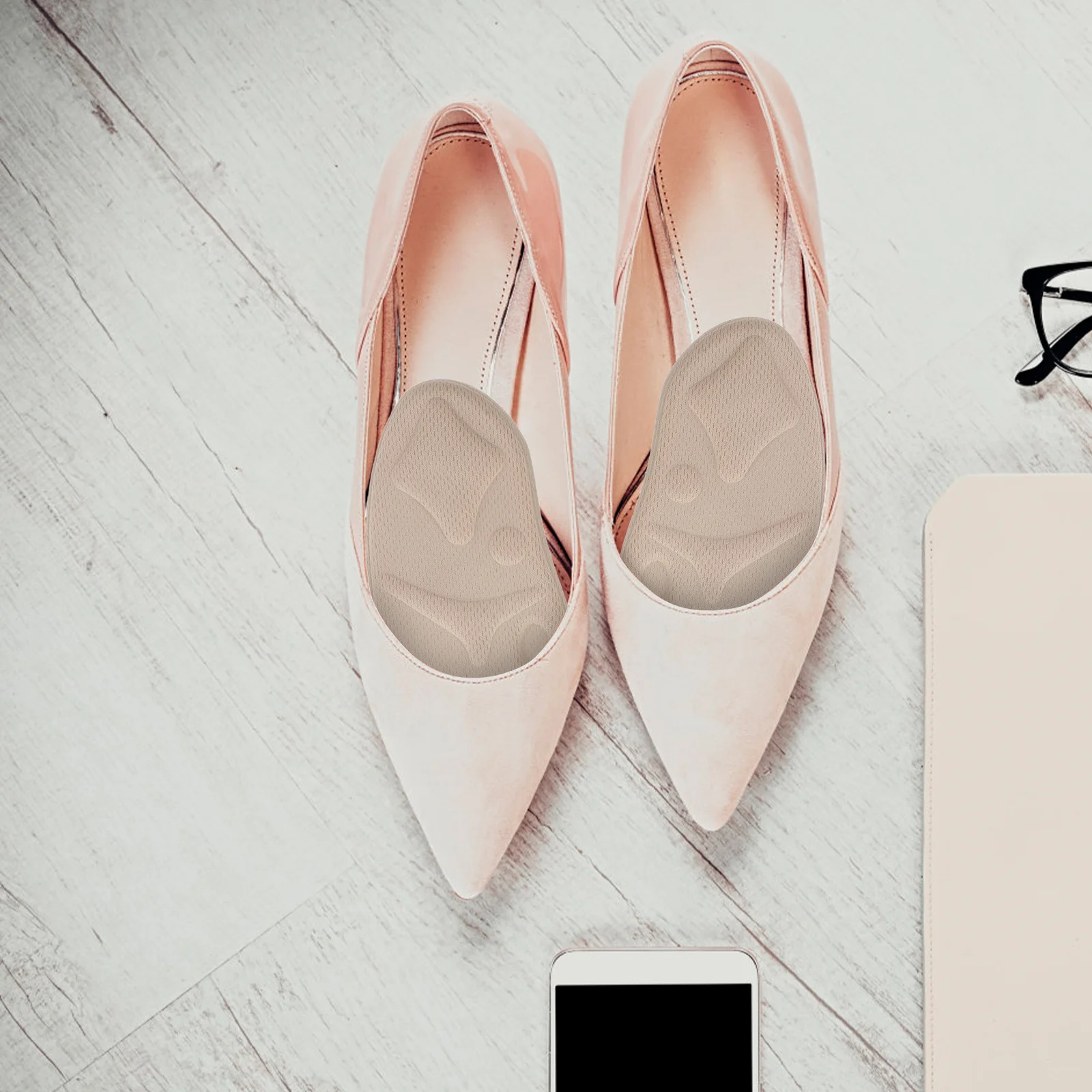 8 قطعة منصات الأمامية عالية الكعب النعال لتخفيف الآلام إدراج حذاء شبكة مريحة دعم القدم نعال تقويم العظام أدوات العناية بالقدم #3