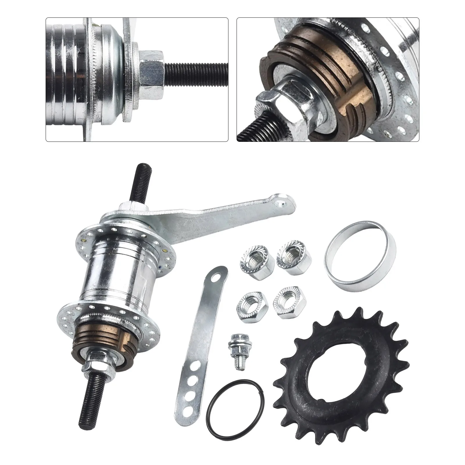 عالية الجودة 36 حفرة محور المحور الخلفي الفولاذ المقاوم للصدأ ل عودة دواسة الفرامل الخلفية محور العجلة الخلفية ملحقات الدراجة
