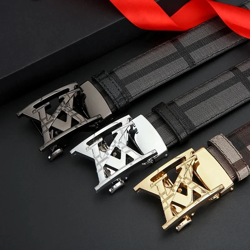 Men's Luxury Brand Genuine Leather Belt Fashionable Printed Trend Business Versatile Jeans Belt for Casual Wear