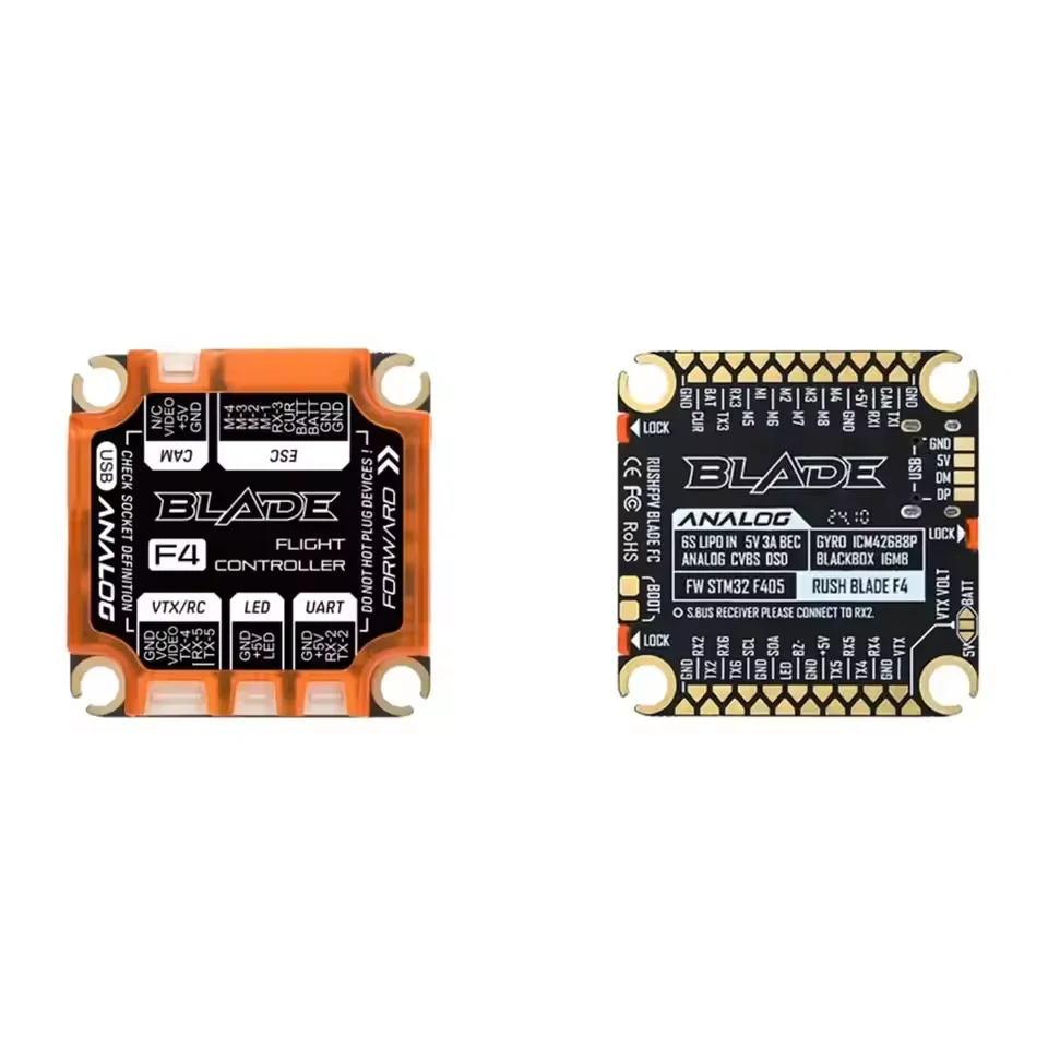 RUSHFPV RUSH BLADE F405 Stack F405 Flight Controller with 50A Sport F4 ESC 128K for RC FPV Freestyle Drones