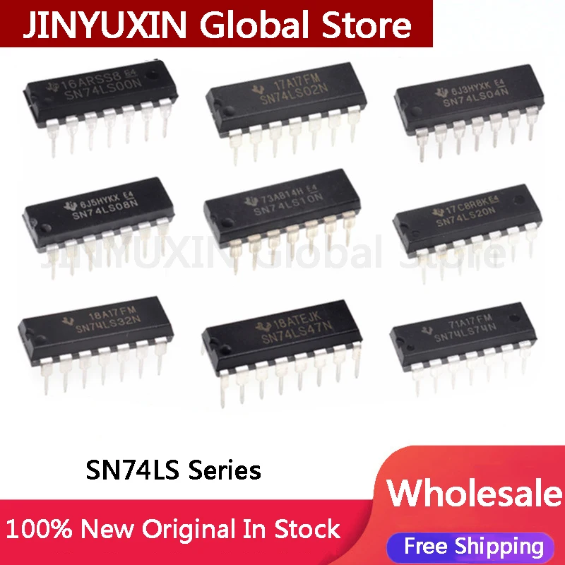 MXY 20pcs inline SN74LS00N SN74LS04N 74LS02 SN74LS 04 08 10 20 32 47 48 86 90 151 160 192 N SN74LS192N SN74LS194N DIP IC Chip