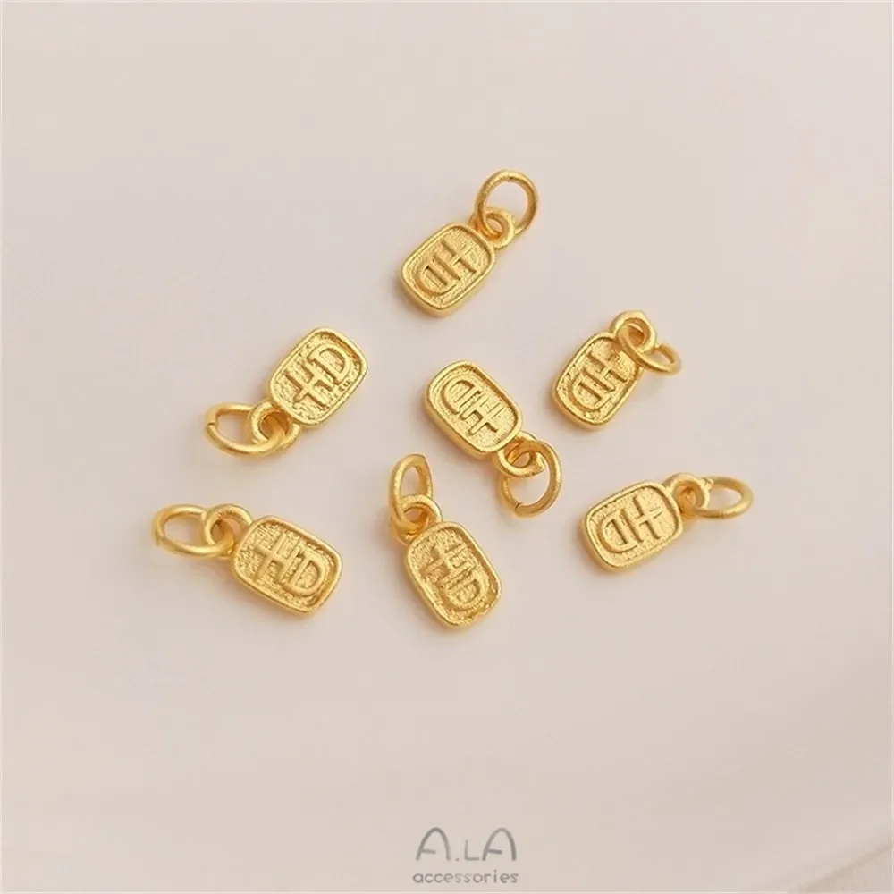 Noworoczne akcesoria w stylu China-Chic, złoto piaskowe, szczęśliwy lotos, dwa szczęśliwe orzeszki fu, zawieszka w kształcie tykwy marki Fu, DIY K257