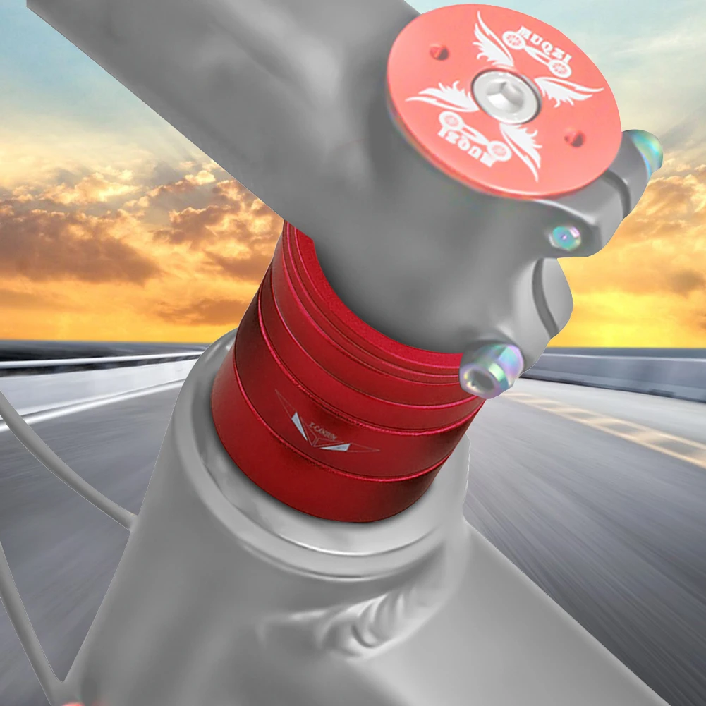 

6Pcs Bicycle Fork Spacer Aluminum Alloy Bicycle Headset Spacer Bicycle Front Fork Stem Spacers Kit for MTB Mountain Bicyle