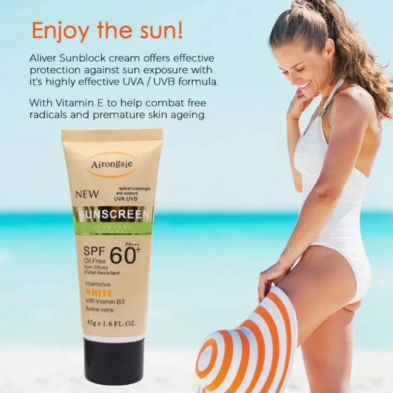 Sunscreen Spf60 pa Facial Isolation Whitening Brightening UV Waterproof Sweat 2 In 1 Full Body Sun Protection Brighten Skin Tone