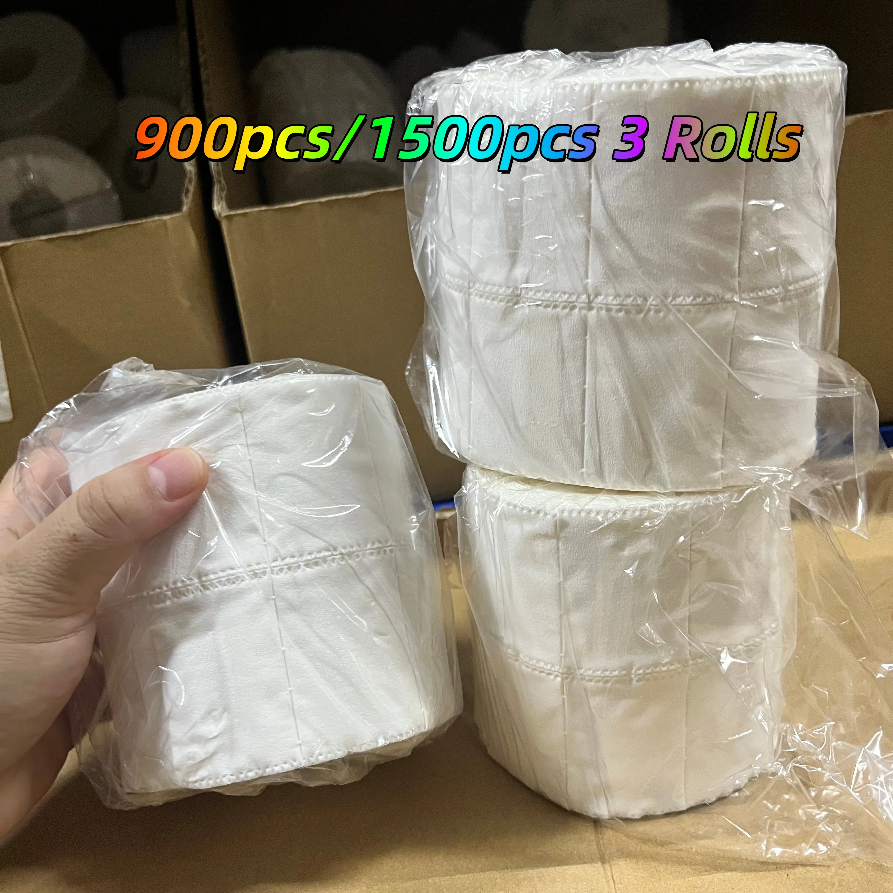 900 stücke/1500 stücke 3 Rollen Weichen, Saugfähigen Nagellack Entferner Pads Fusselfreie Nagel Tücher Kosmetische Reinigung Nagel salon Maniküre Werkzeuge *