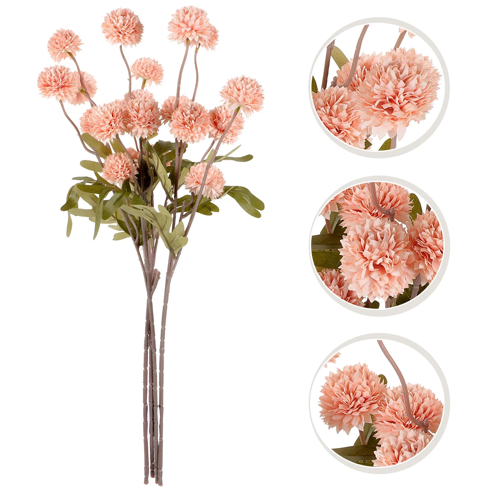 

4pcs Artificial Dandelion Lifelike Fake Flowers For Wedding Home Decor Diy Arrangement Photo Prop Decorative Plants Simulation
