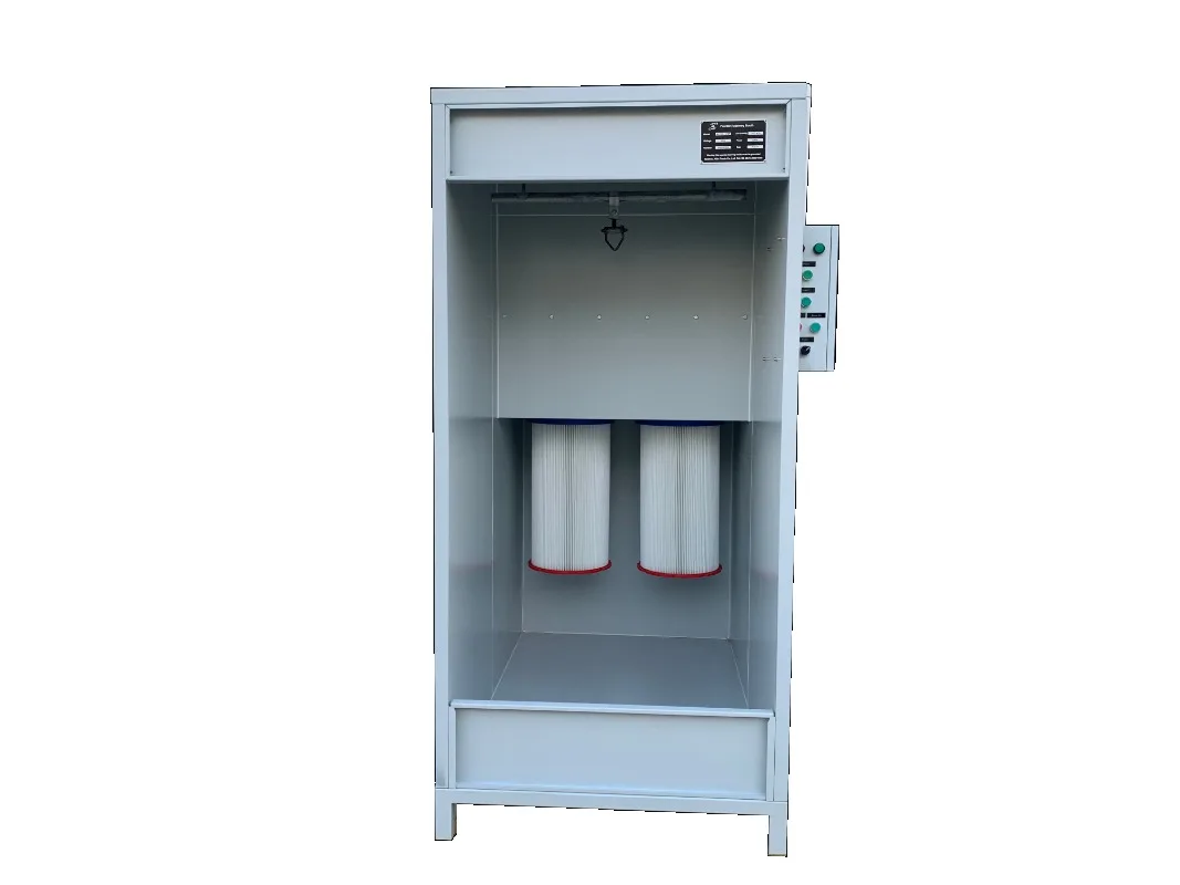 2 Filter Recycling Powder Coating Spray Room Metal Wheel Rim Workpiece Electrostatic Spray Room