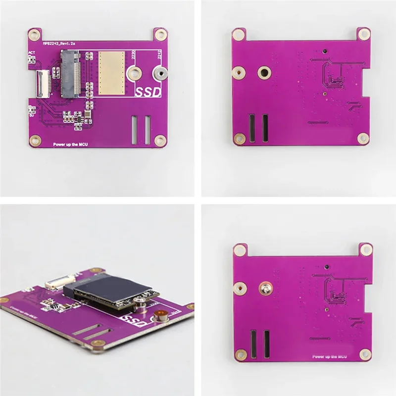 

PCIE M.2 NVME 2230 2242 Gen3 SSD HAT Expansion Board+Case For Raspberry Pi 5 PCIE M.2 NVME SSD HAT