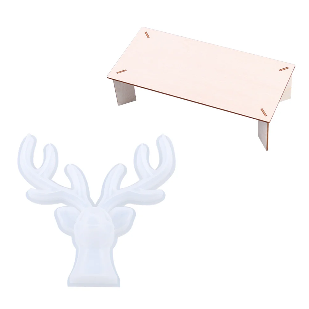 

1Set Antler Shape Mold Deer Horn Resin Mould DIY Epoxy Craft Jewelry Organizer Nonstick Recyclable Stand Included
