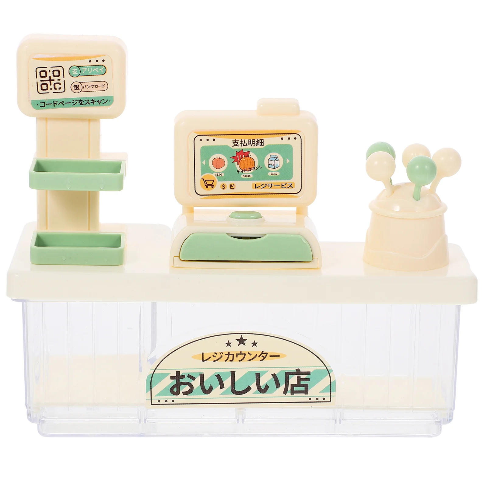 

Mini Cashier Toy Simulation Register Model Educational Store Plastic Toddlers Interactive Kid Birthday Gift