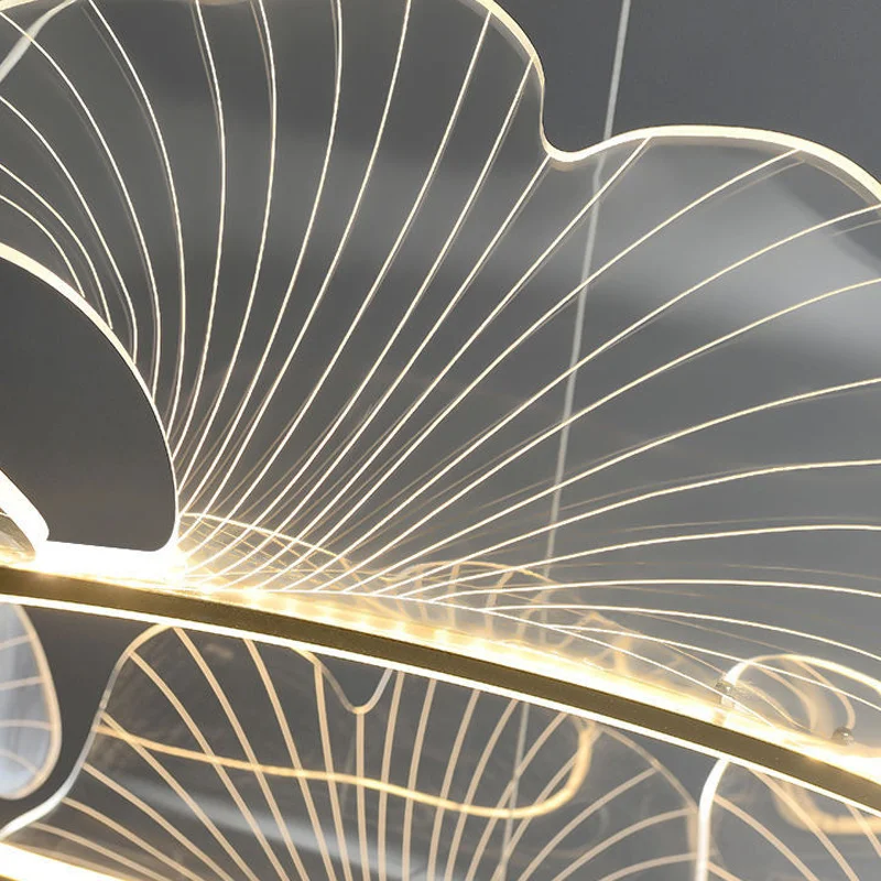 الشمال الحد الأدنى غرفة المعيشة غرفة نوم غرفة الطعام لوتس ليف معلقة مصباح مصمم الإبداعية فيلا مشروع الثريا الزخرفية #6