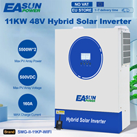 EASUN 11000W Hybrid Solar Inverter MPPT 220V 48V Max PV Input 500V 22000VA Solar Charger 160A Dual Input Support BMS With WIFI