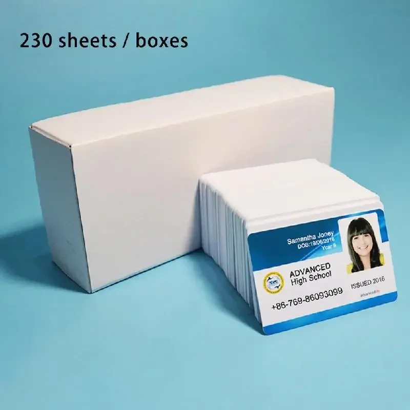 

New White Inkjet Printable Blank Pvc Card 230pcs for Membership Card Direct Printing of Coated White Card