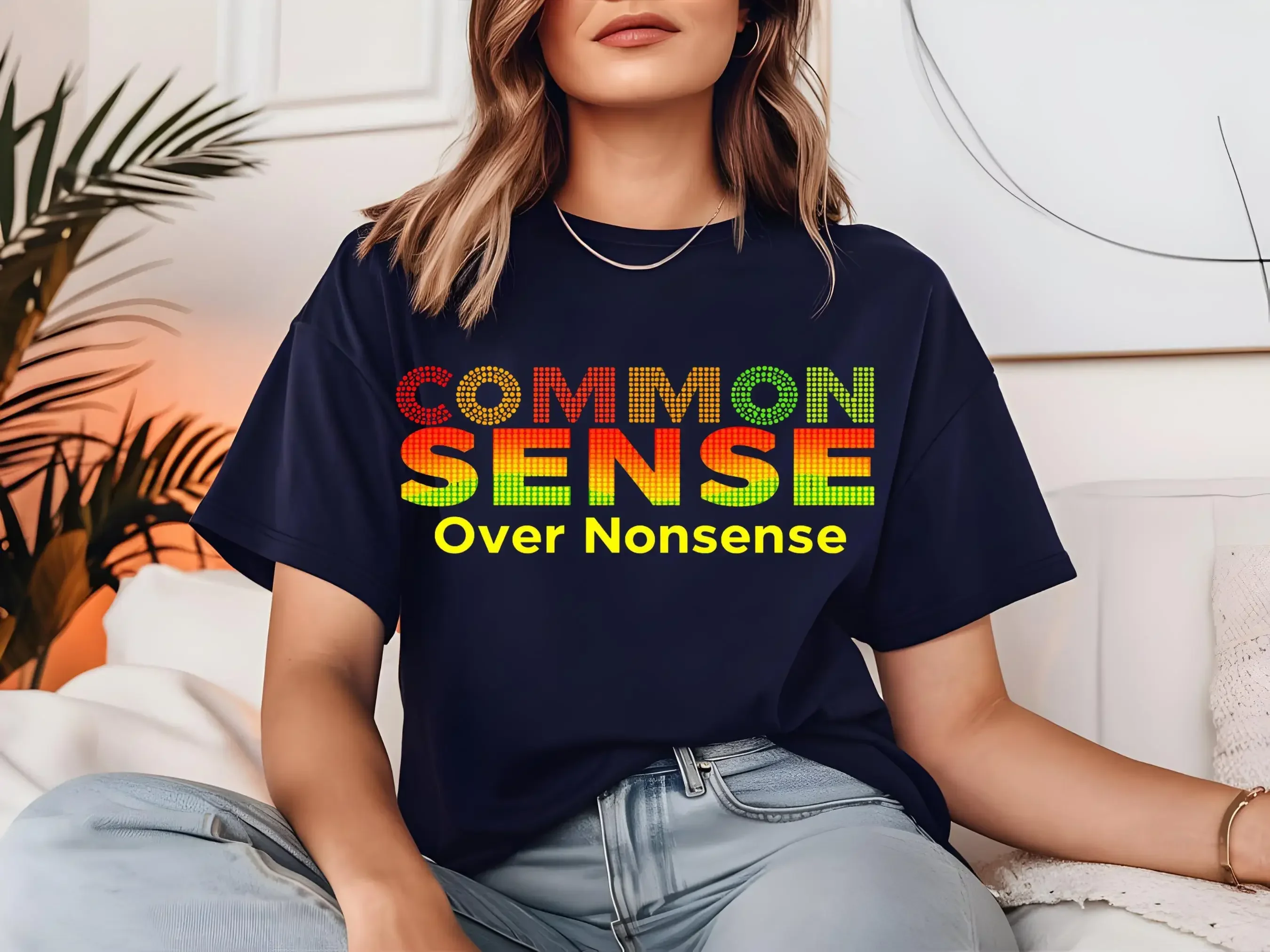 Common Sense Over Nonsense T Shirt 2024 Vote Democrats Democrat Elections Voting